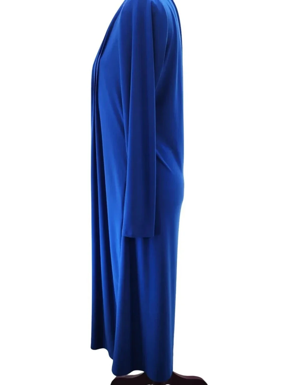 Antthony Studio Royal Blue Pleated Overlay Midi Dress XL